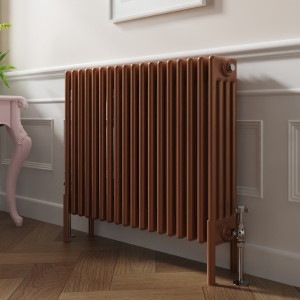 Bern 600 x 830mm Traditional Metallic Bronze Horizontal Four Column Radiator