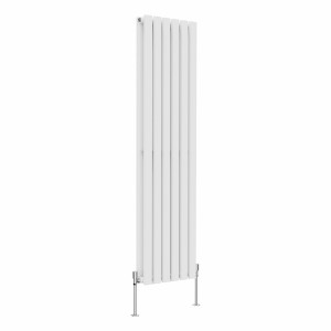 Lulea 1600 x 410mm White Double Vertical Flat Panel Radiator