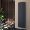 Carisa Monza 1800 x 470mm Anthracite Designer Aluminium Radiator