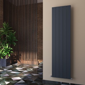 Carisa Monza 1800 x 470mm Anthracite Designer Aluminium Radiator