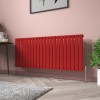 Karlstad 600 x 1430mm Signal Red Single Flat Panel Horizontal Designer Radiator