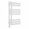 Koli 800 x 450mm White Thermostatic Touch Control Electric Heated Towel Rail