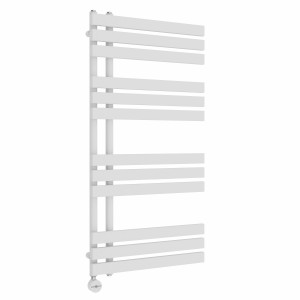 Koli 1200 x 600mm White Thermostatic Touch Control Electric Heated Towel Rail