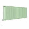 Norden 600 x 1594mm Pastel Green Single Oval Column Horizontal Designer Radiator