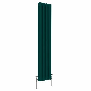 Bern 1800 x 380mm Blue Green Triple Vertical Column Radiator