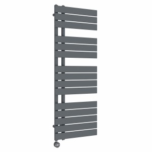 Kristiansund 1380 x 500mm Anthracite Thermostatic Touch Control Electric Heated Towel Rail