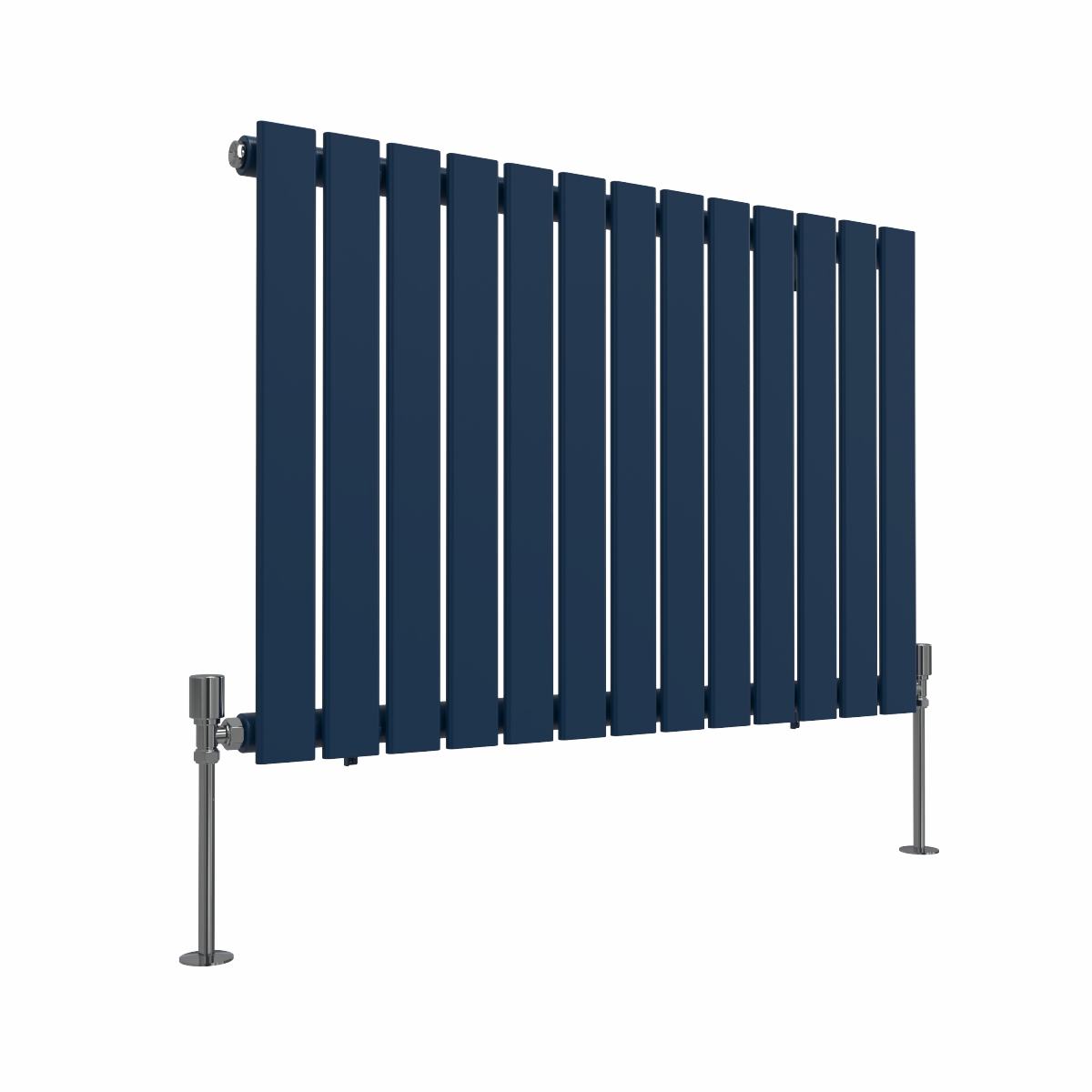 Karlstad 600 x 886mm Sapphire Blue Single Horizontal Flat Panel Designer Radiator