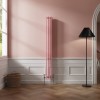 Bern 1800 x 200mm Rose Pink Triple Column Vertical Traditional Radiator