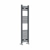 Bergen 1200 x 300mm Straight Anthracite Heated Towel Rail