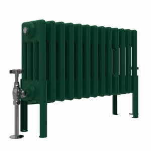 Bern 300 x 605mm Traditional Moss Green Horizontal Four Column Radiator