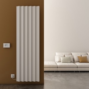 Carisa Boreas S 1800 x 555mm White Designer Aluminium Electric Radiator
