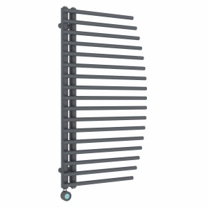 Sigla 1000 x 550mm Anthracite Thermostatic Touch Control Wifi Electric Heated Towel Rail
