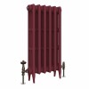 Classic  745 x 406mm  Farrow & Ball Eating Room Red Triple Column Cast Iron Radiator - 6 Sections