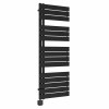 Kristiansund Black Thermostatic Square Touch Control Wifi Electric Heated Towel Rail - Choice of Colour & Size
