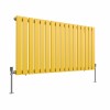 Karlstad 600 x 1158mm Zinc Yellow Single Flat Panel Horizontal Designer Radiator