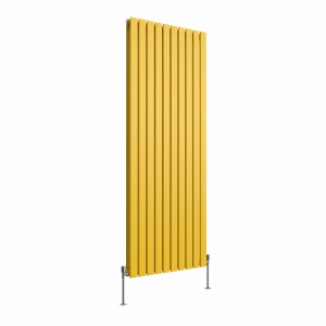 Karlstad 1800 x 682mm Zinc Yellow Double Vertical Flat Panel Designer Radiator