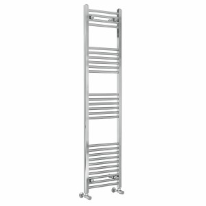 Bergen 1600 x 400mm Straight Chrome Heated Towel Rail
