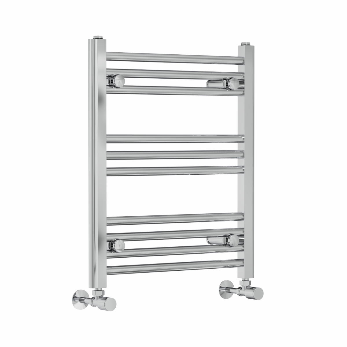 Bergen 600 x 500mm Straight Chrome Heated Towel Rail