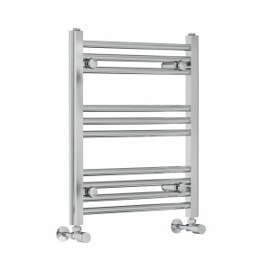 Bergen 600 x 500mm Straight Chrome Heated Towel Rail