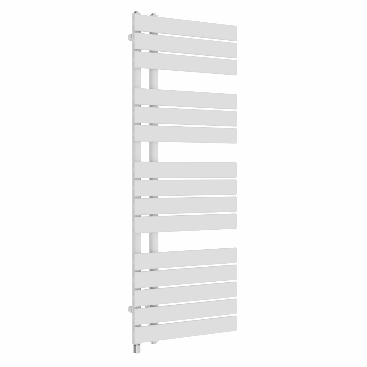 Kristiansund 1380 x 500mm White Simple Electric Heated Towel Rail