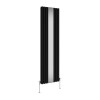 Norden 1800 x 500mm Designer Vertical Radiator with Mirror Double Panel - Black
