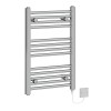 Bergen 700 x 450mm Straight Chrome Electric Heated Towel Rail