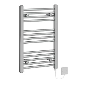 Bergen 700 x 450mm Straight Chrome Electric Heated Towel Rail