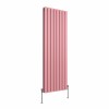 Karlstad 1600 x 546mm Rose Clair Pink Double Flat Panel Vertical Designer Radiator