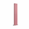 Lulea 1600 x 270mm Rose Clair Pink Double Flat Panel Vertical Designer Radiator