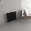 Carisa Nemo Double 600 x 660mm Black Designer Aluminium Radiator