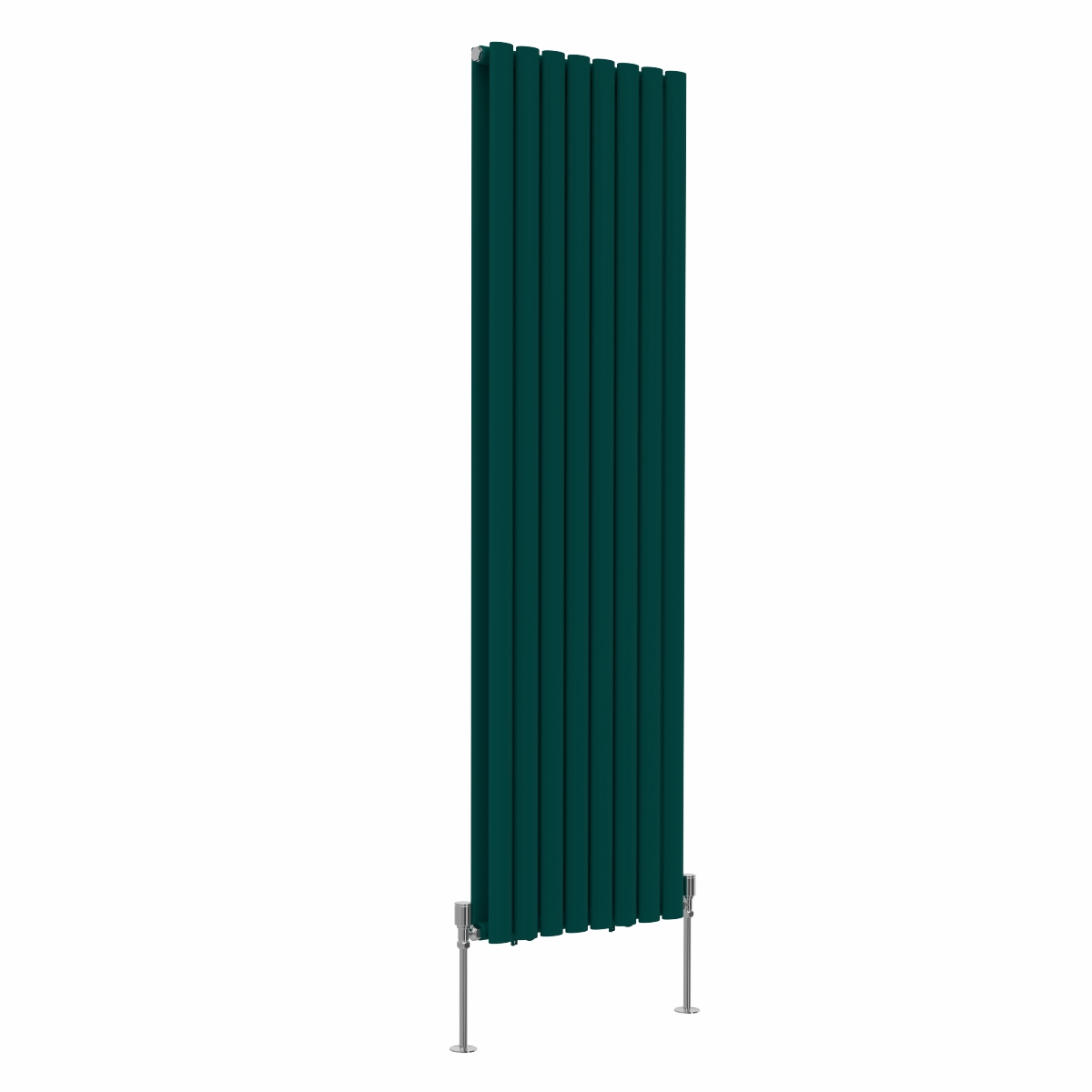Norden 1600 x 473mm Blue Green Double Oval Column Vertical Designer Radiator