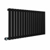 Karlstad 600 x 1158mm Black Horizontal Flat Panel Wifi Electric Radiator - 1000W