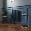 Norden - Sapphire Blue Single Oval Column Horizontal Designer Radiator - Choice of Size