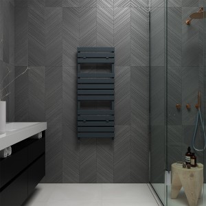 Carisa Plata Bath 1190 x 490mm Anthracite Designer Aluminium Towel Rail