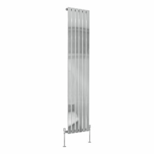 Karlstad 1800 x 410mm Chrome Single Vertical Flat Panel Designer Radiator