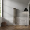 Bern 1500 x 290mm Black Gold Double Column Vertical Traditional Radiator