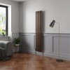 Norden 1800 x 355mm Black Copper Single Vertical Oval Column Designer Radiator