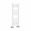 Bergen 800 x 300mm Straight White Heated Towel Rail