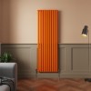 Norden 1800 x 591mm Bright Orange Single Oval Column Vertical Designer Radiator