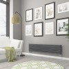 Norden 355 x 1600mm Anthracite Double Horizontal Oval Tube Designer Radiator