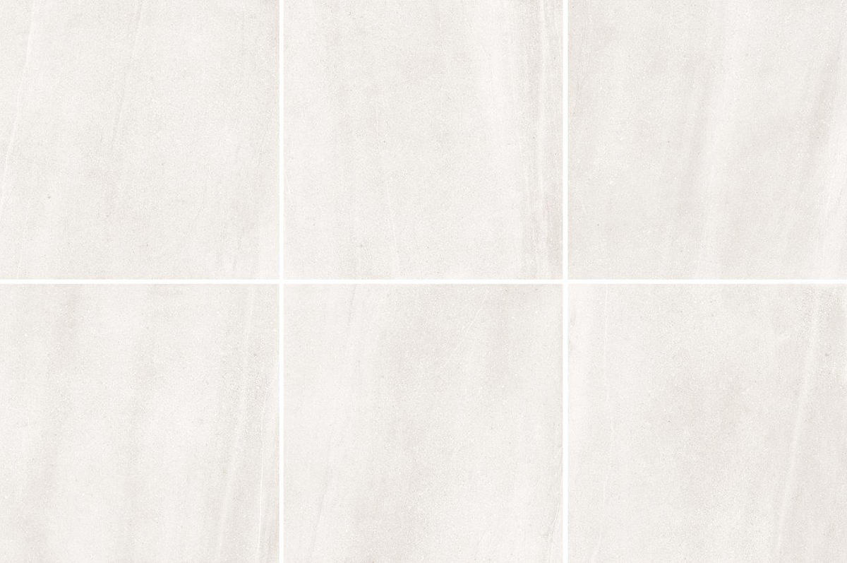 New Pietra White Rectified Matt Stone Effect Tile 600x600x7mm - 1.8sqm - 5 - Box Qty