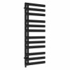Kongsberg 1200 x 450mm Black Simple Electric Towel Rail