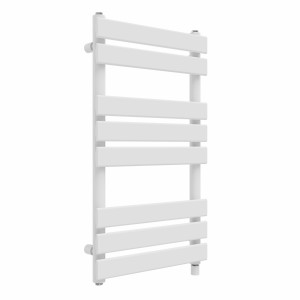 Juva 800 x 450mm White Flat Panel Simple Electric Heated Towel Rail