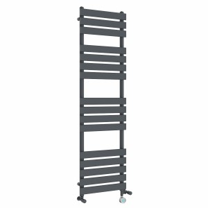 Juva 1600 x 450mm Dual Fuel Sand Grey Flat Panel Thermostatic Touch Control Wifi Electric Heated Towel Rail