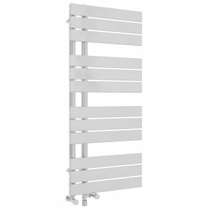 Kristiansund 1126 x 500mm Dual Fuel Chrome Simple Electric Heated Towel Rail