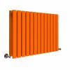 Lulea 600 x 900mm Bright Orange Double Flat Panel Horizontal Designer Radiator