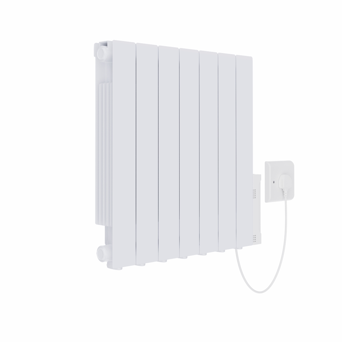 Bismo 575 x 615mm White Wifi Oil Filled Electric Radiator - 1200W