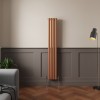 Norden 1600 x 237mm Metallic Bronze Double Oval Column Vertical Designer Radiator