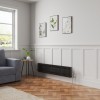 Bern 300 x 1460mm Black Double Column Horizontal Traditional Radiator
