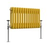 Bern Zinc Yellow Horizontal Column Radiator - Choice Of Sizes